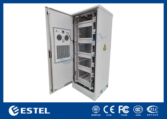 Cabinet de telecomunicaciones al aire libre con PDU y caja lateral 40U IP55 Nivel de protección 2000W Capacidad de enfriamiento 220VAC/48VDC Voltado de entrada